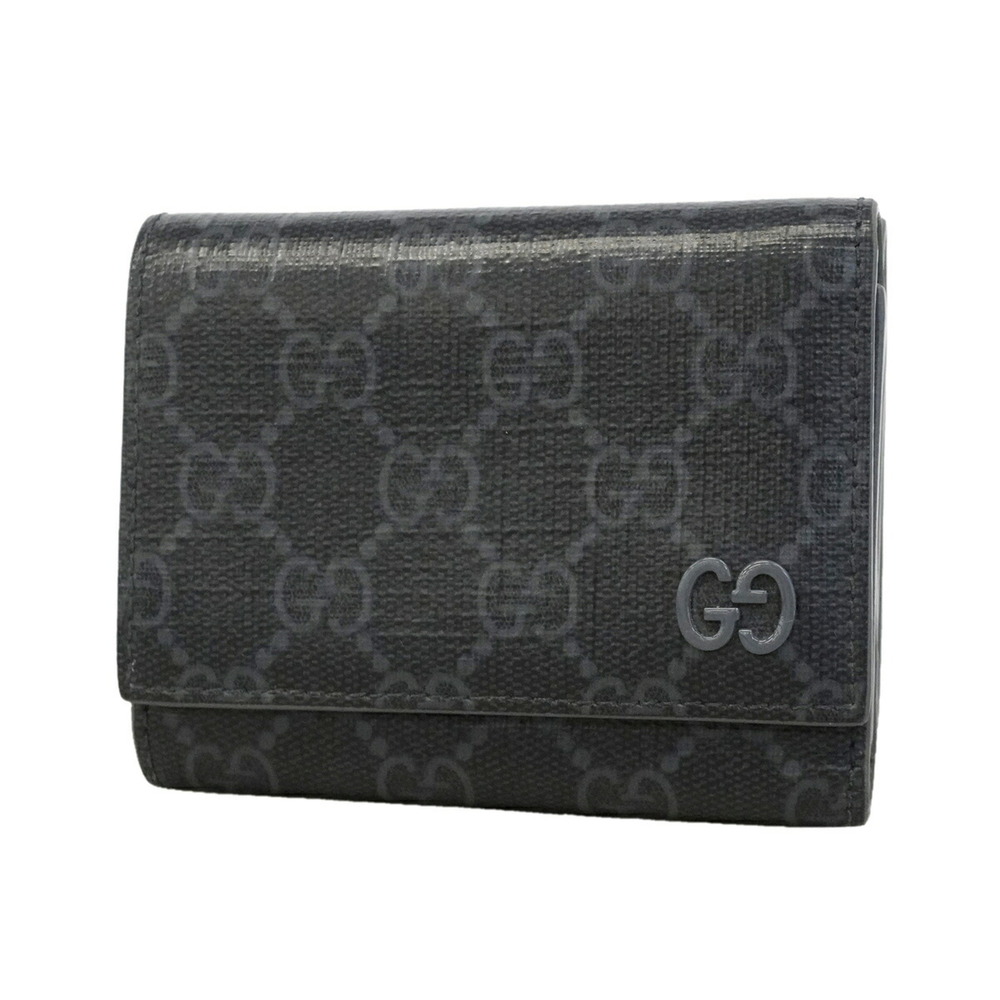 Gucci Tri-fold Wallet GG Supreme 769225 Black Men's and Women's